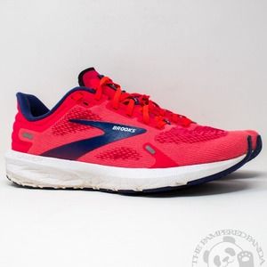 Brooks Launch 9 Athletic Sneaker Pink Blue Lace Up Shoes Casual Wmns Size 8.5 B